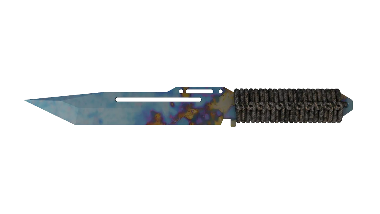 Paracord Knife | Case Hardened seed #577, front