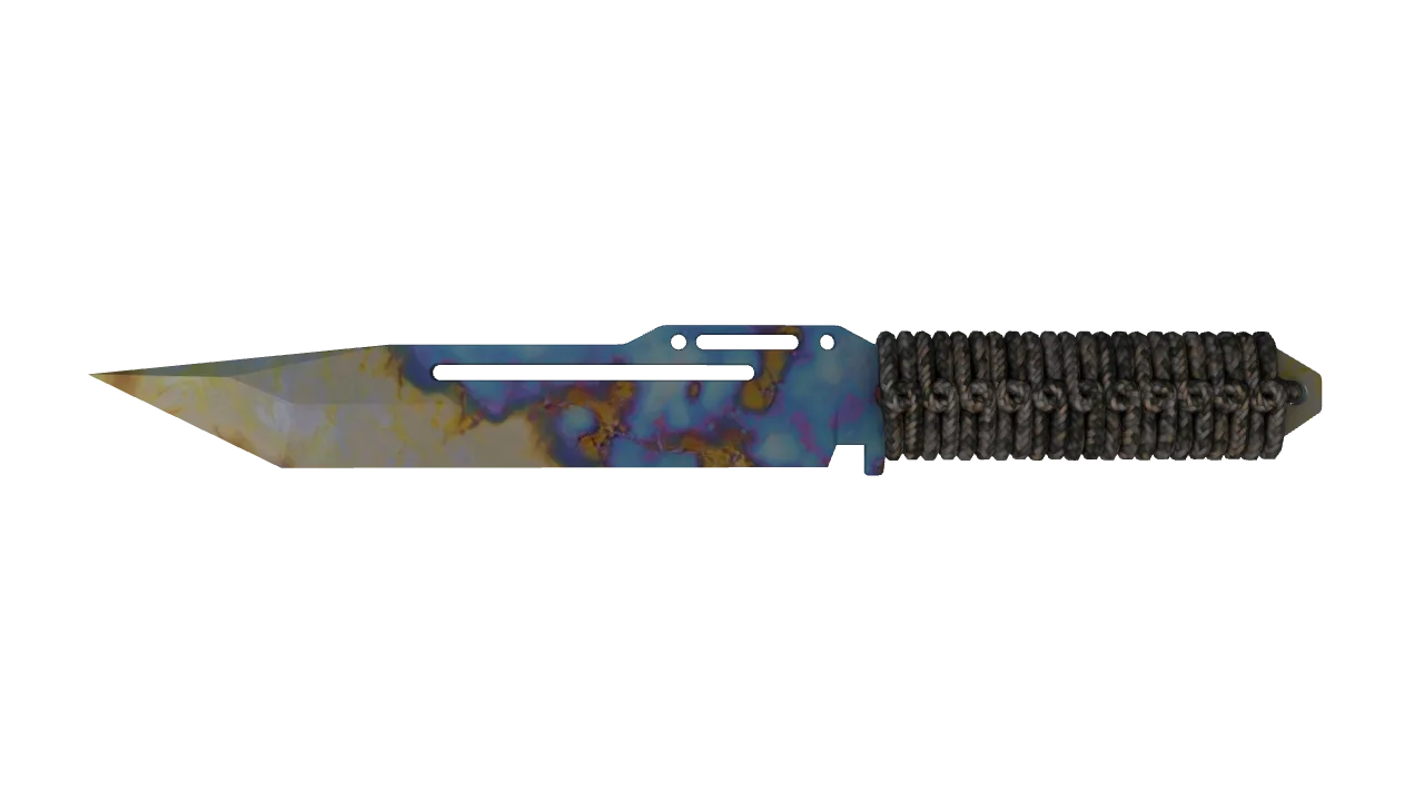 Paracord Knife | Case Hardened seed #58, front
