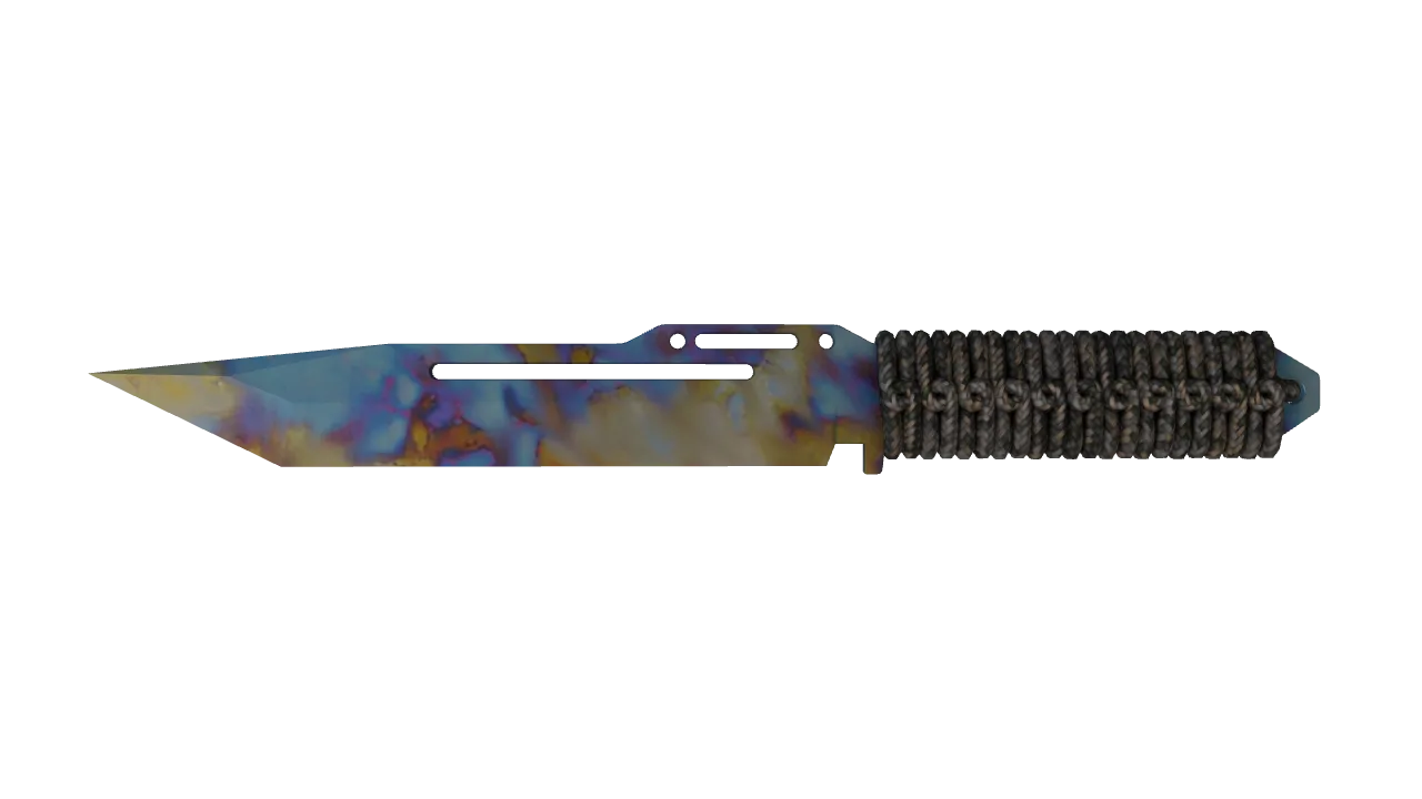 Paracord Knife | Case Hardened seed #585, front