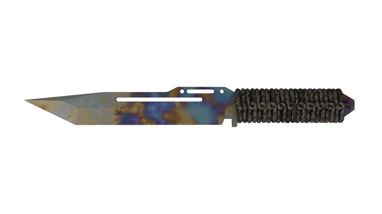 Paracord Knife | Case Hardened seed #59, front