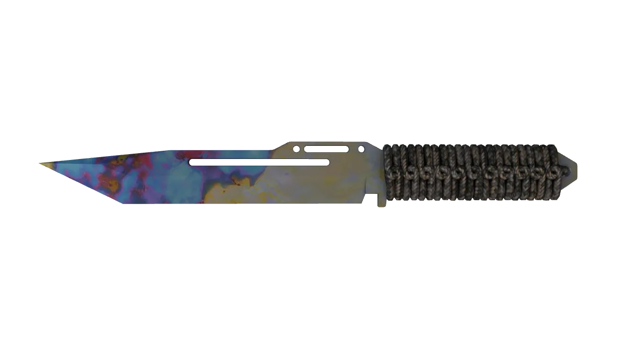 Paracord Knife | Case Hardened seed #600, front