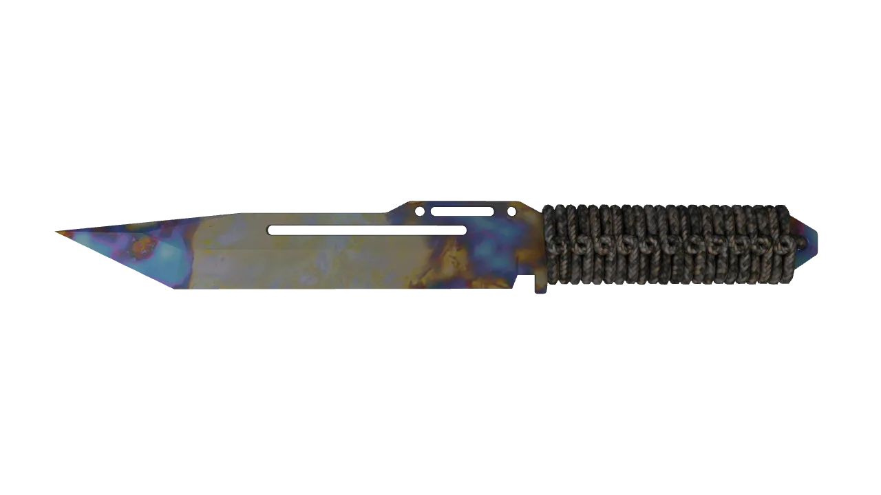 Paracord Knife | Case Hardened seed #610, front