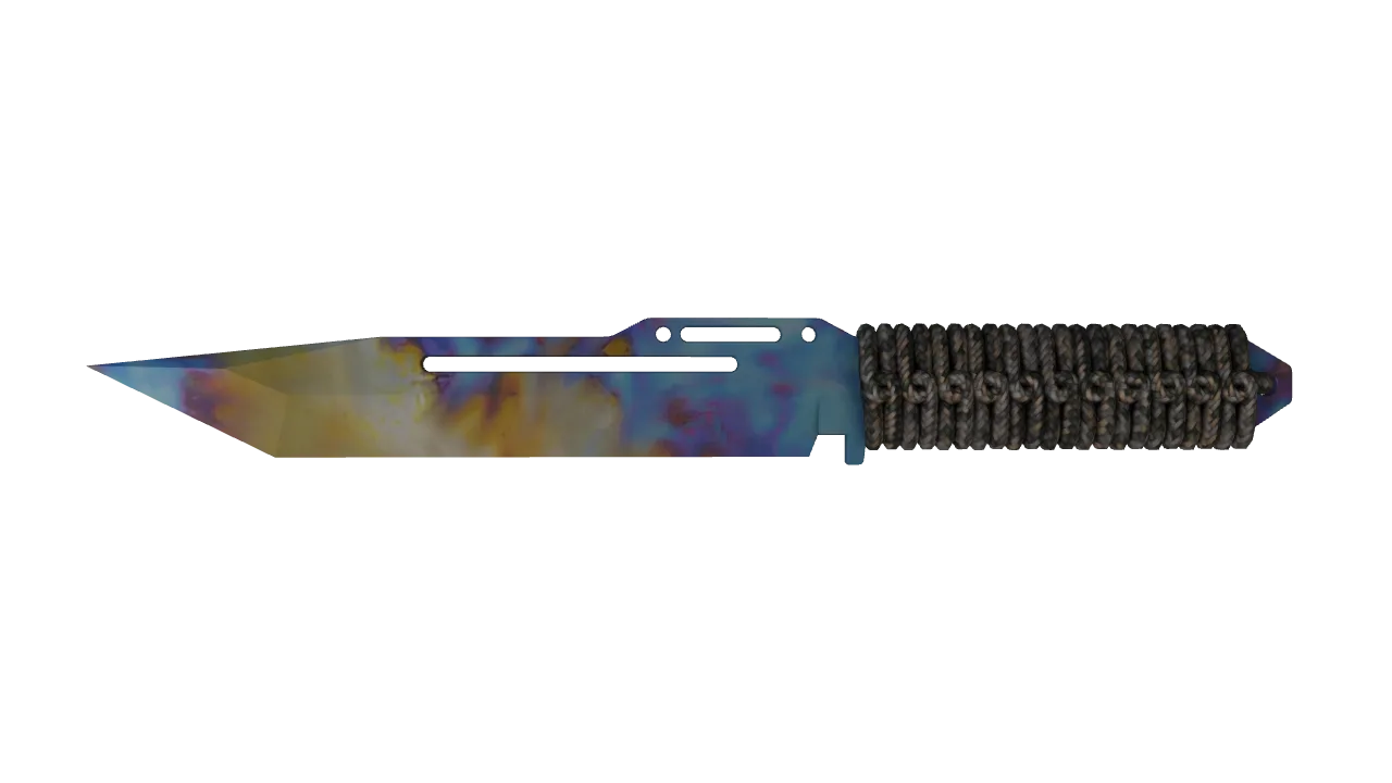 Paracord Knife | Case Hardened seed #613, front