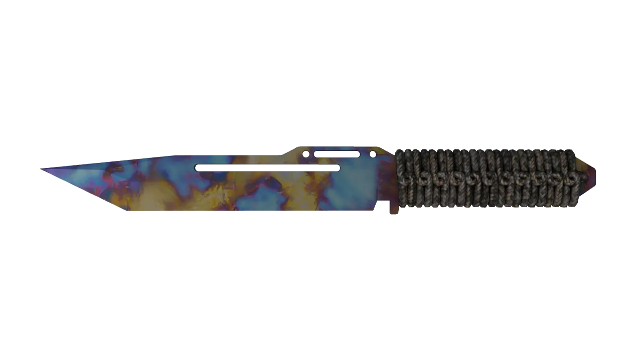 Paracord Knife | Case Hardened seed #619, front