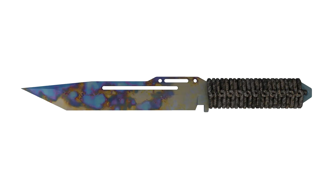 Paracord Knife | Case Hardened seed #628, front