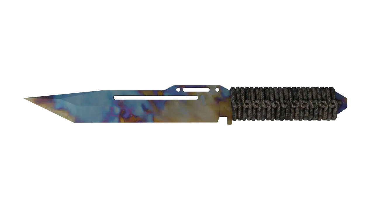 Paracord Knife | Case Hardened seed #634, front