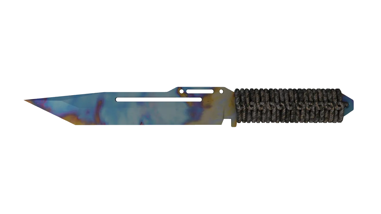 Paracord Knife | Case Hardened seed #668, front