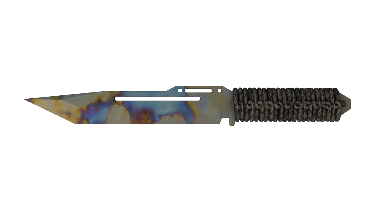 Paracord Knife | Case Hardened seed #67, front