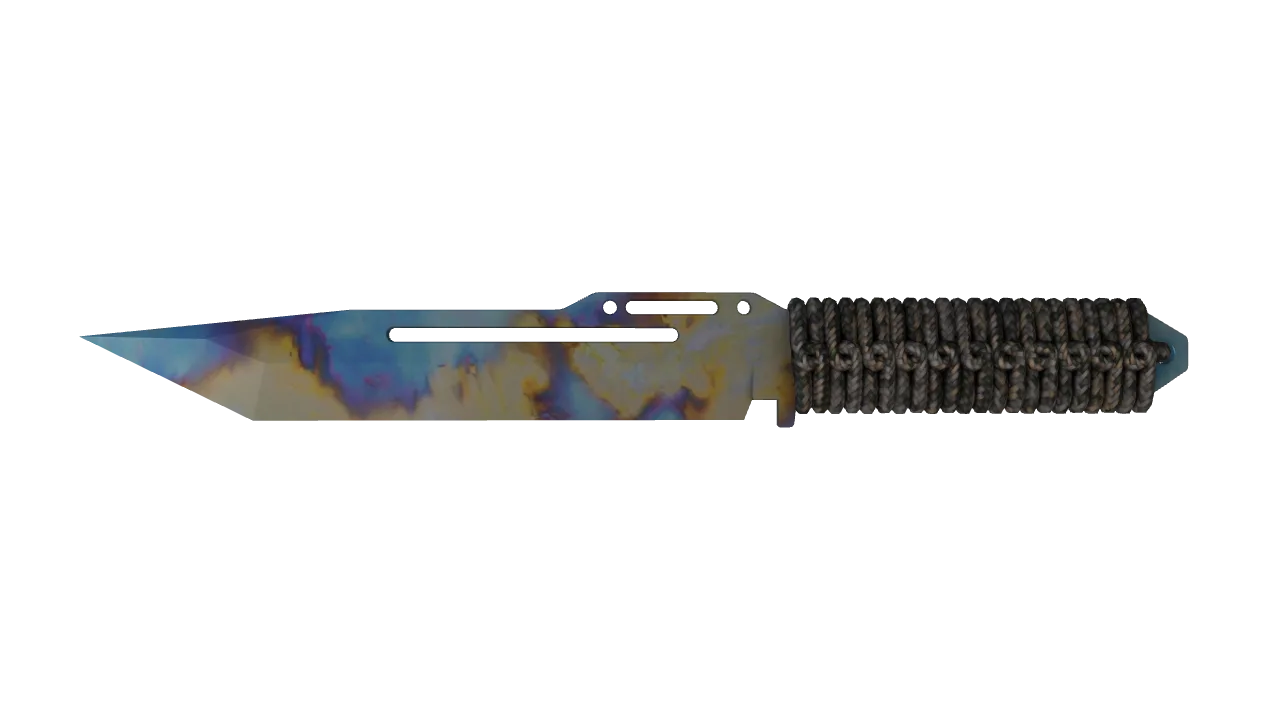 Paracord Knife | Case Hardened seed #681, front