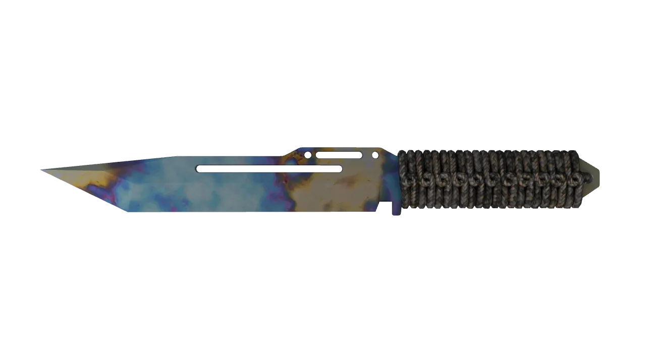 Paracord Knife | Case Hardened seed #698, front