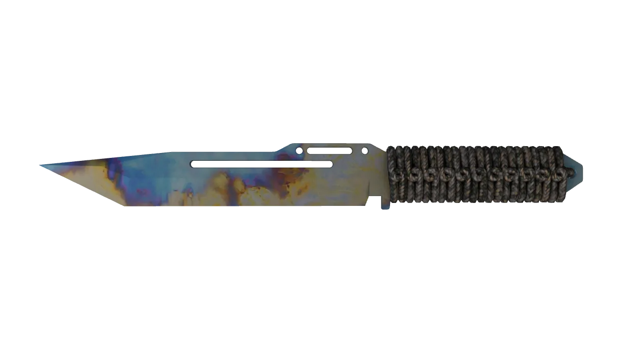 Paracord Knife | Case Hardened seed #704, front