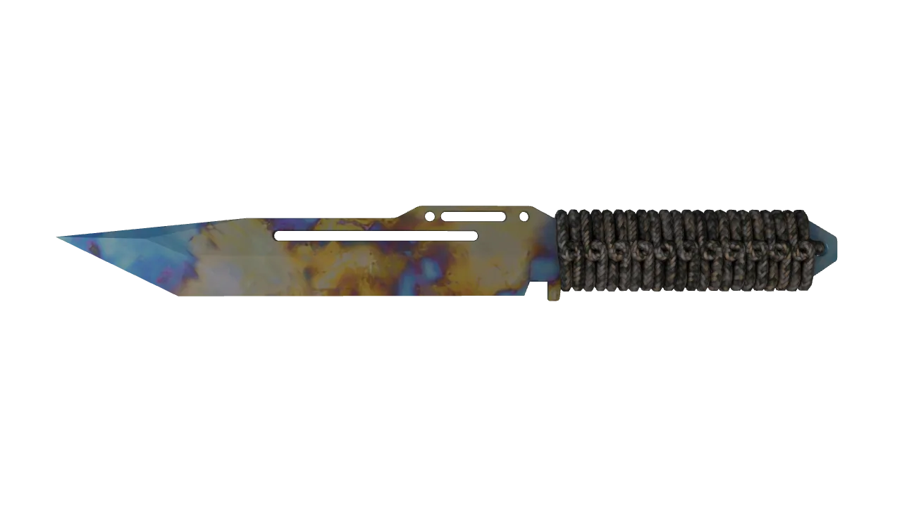 Paracord Knife | Case Hardened seed #715, front