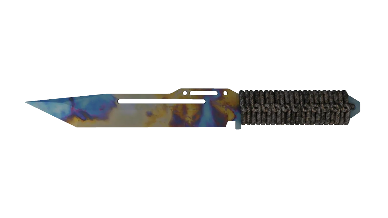 Paracord Knife | Case Hardened seed #750, front