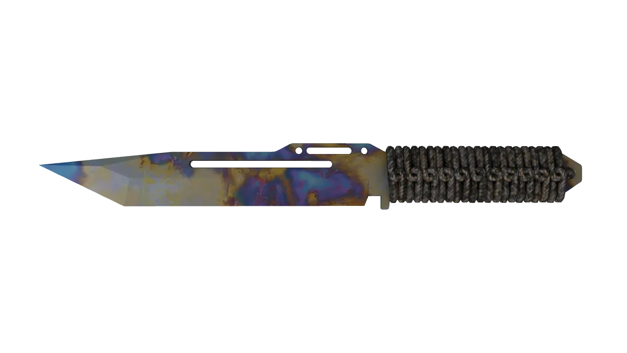 Paracord Knife | Case Hardened seed #794, front
