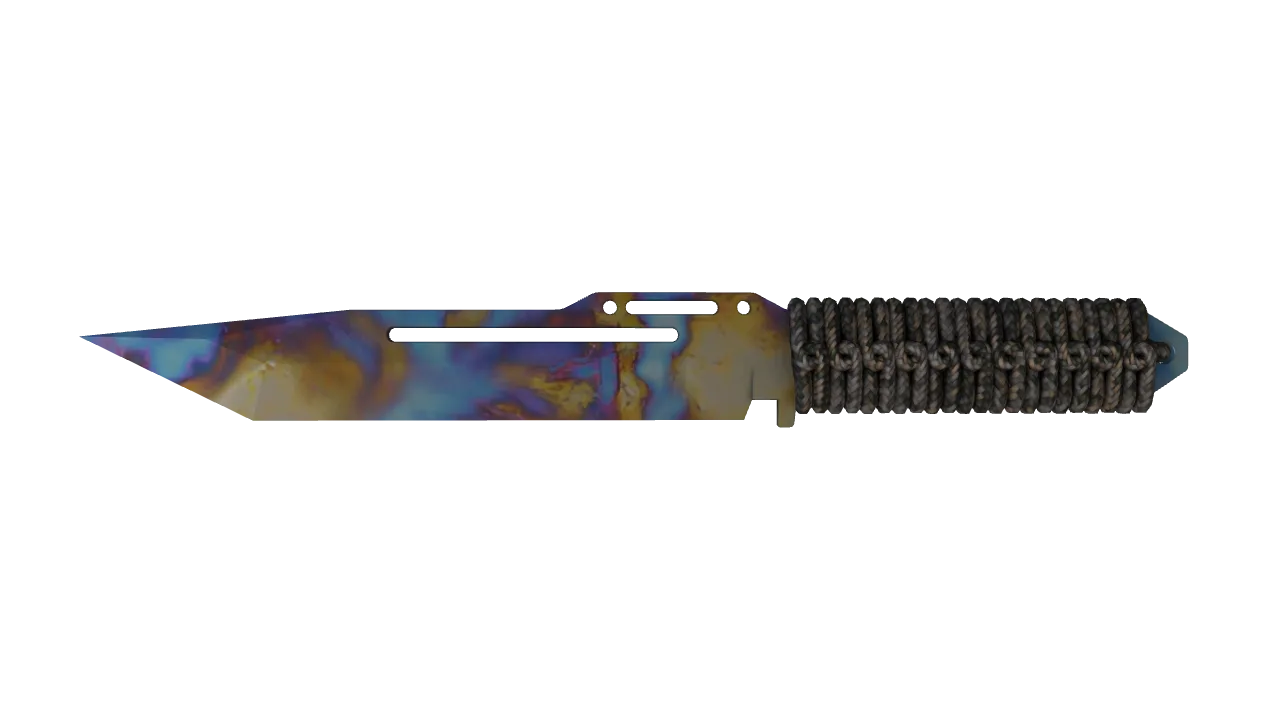 Paracord Knife | Case Hardened seed #806, front