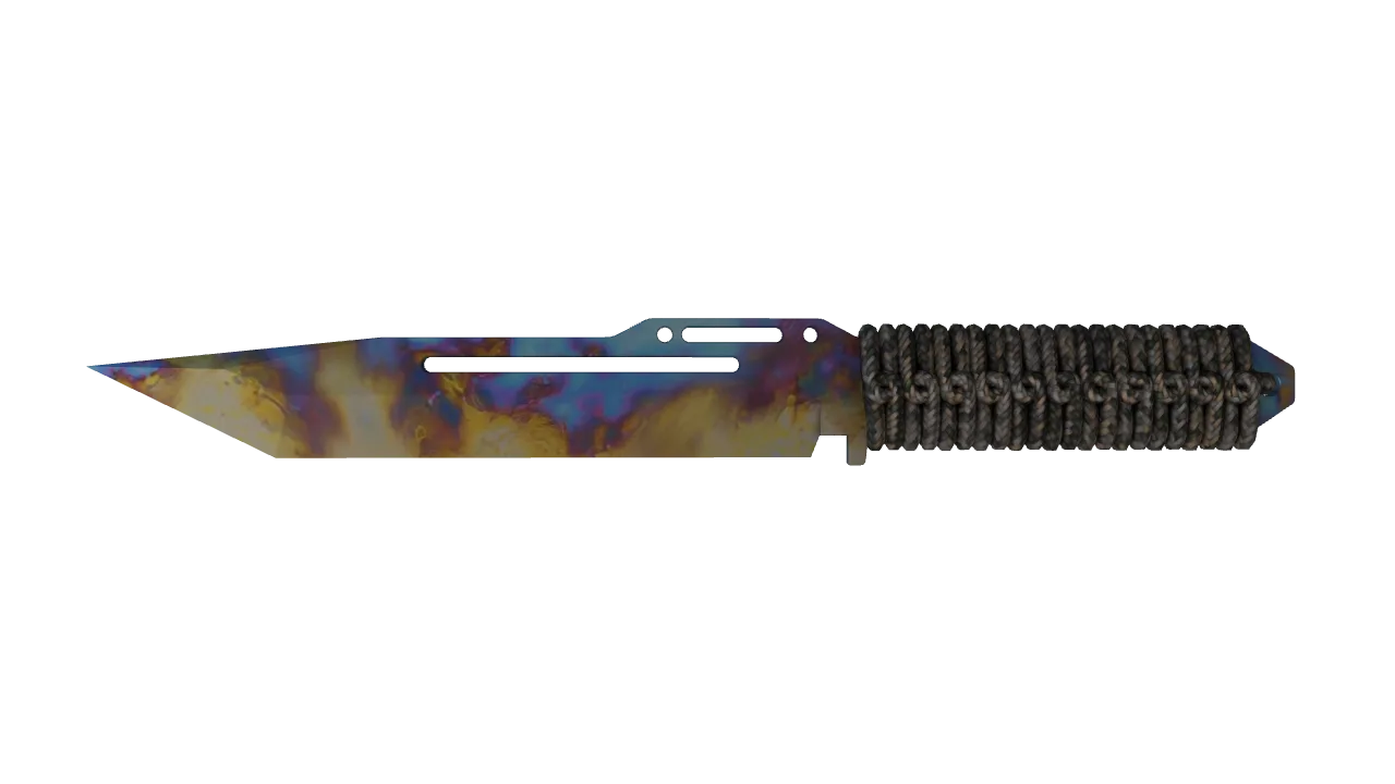 Paracord Knife | Case Hardened seed #812, front