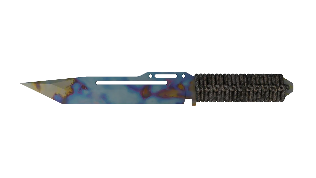 Paracord Knife | Case Hardened seed #820, front