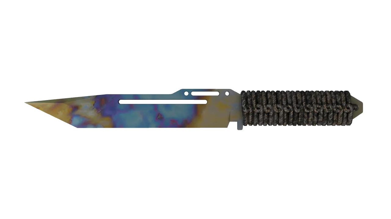 Paracord Knife | Case Hardened seed #821, front