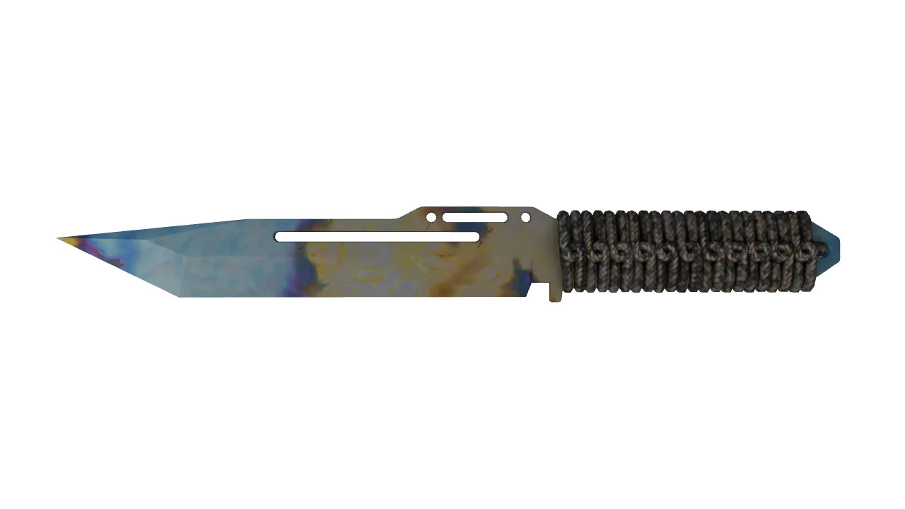 Paracord Knife | Case Hardened seed #828, front