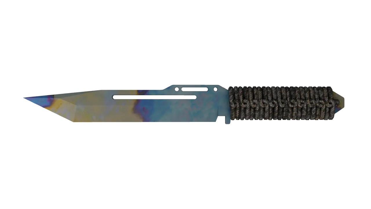 Paracord Knife | Case Hardened seed #837, front