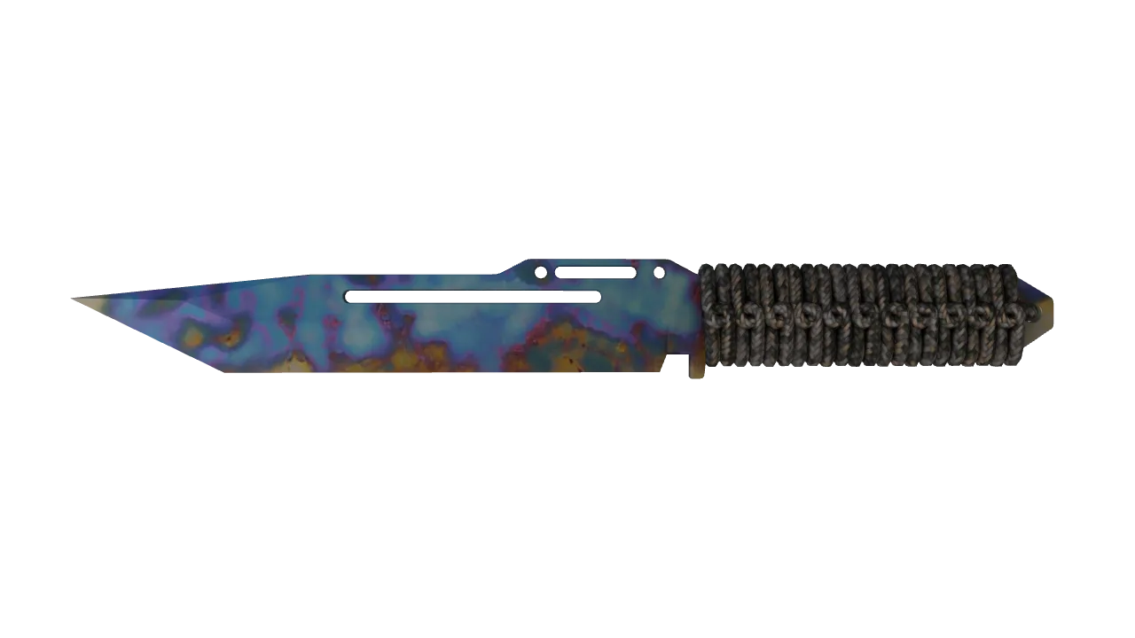 Paracord Knife | Case Hardened seed #84, front