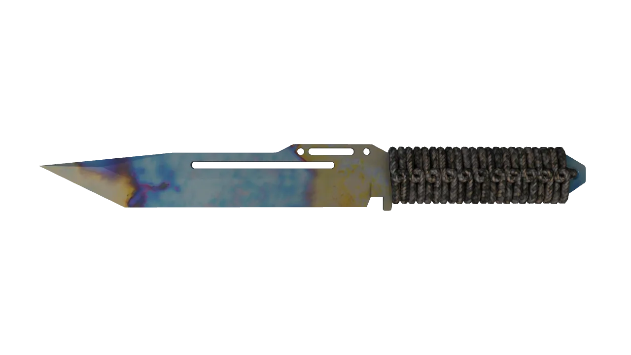 Paracord Knife | Case Hardened seed #850, front