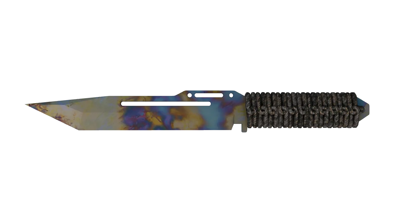 Paracord Knife | Case Hardened seed #859, front