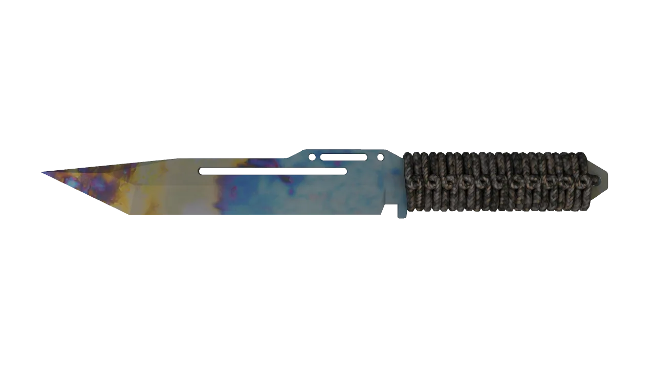Paracord Knife | Case Hardened seed #866, front