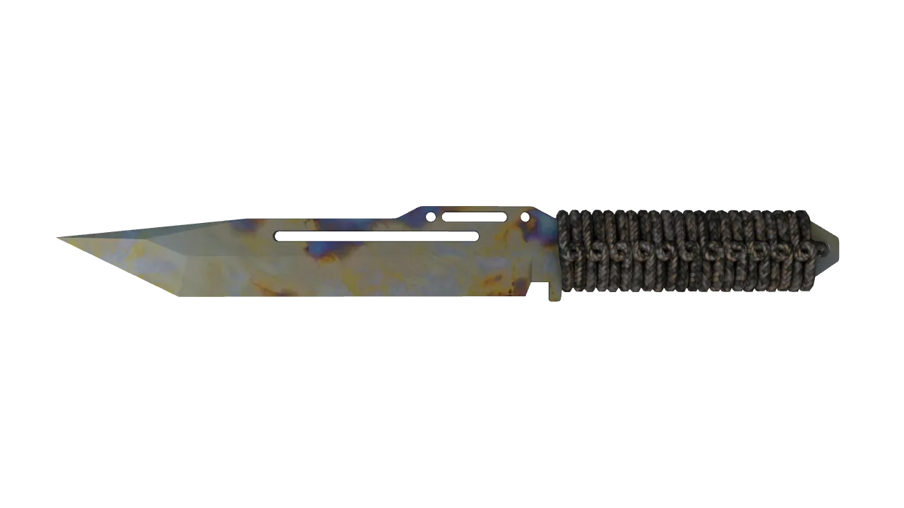 Paracord Knife | Case Hardened seed #867, front