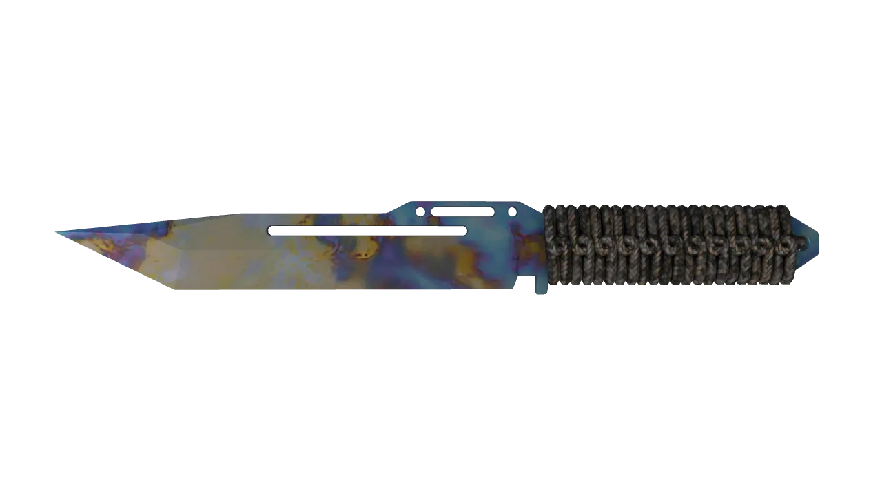 Paracord Knife | Case Hardened seed #88, front