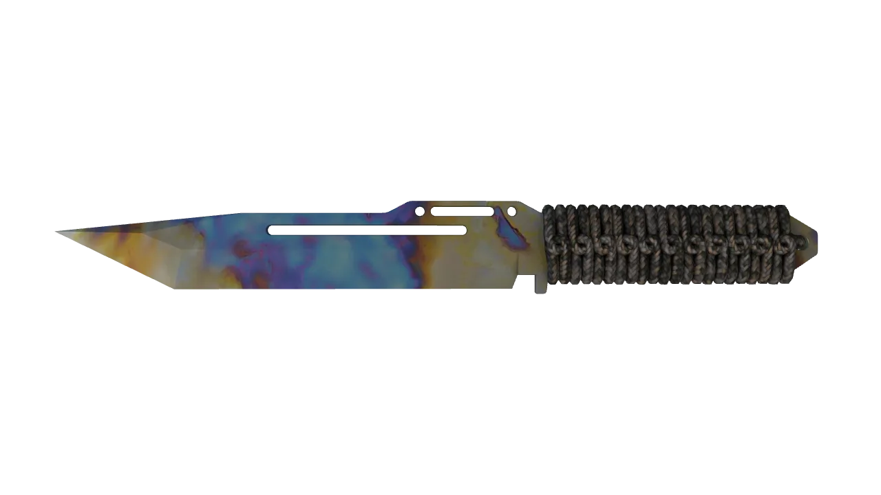 Paracord Knife | Case Hardened seed #91, front