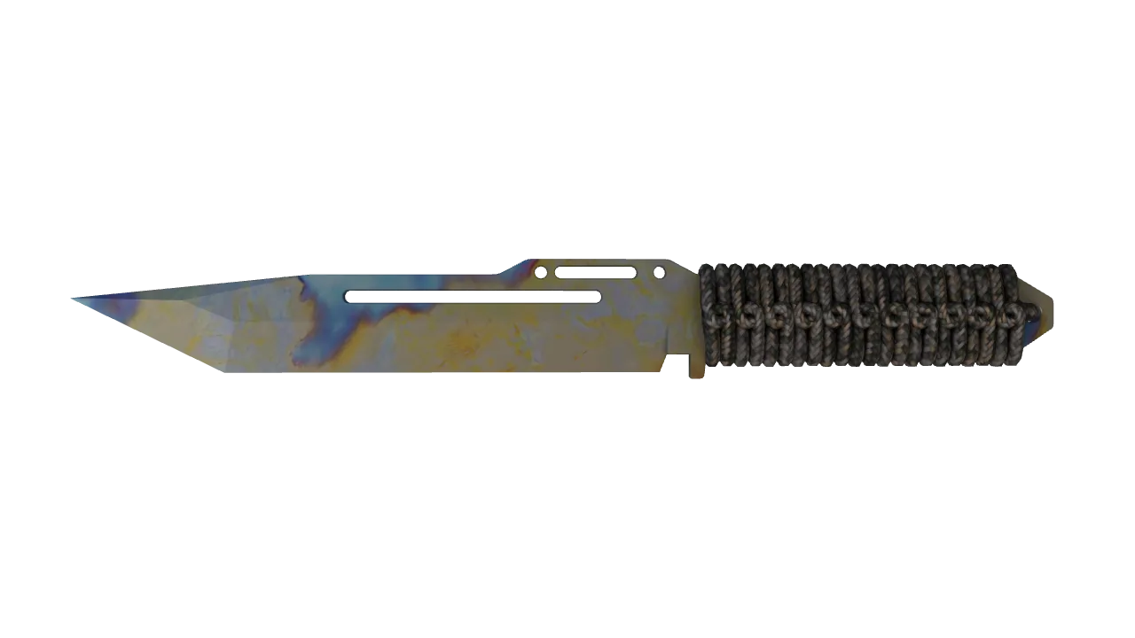 Paracord Knife | Case Hardened seed #915, front