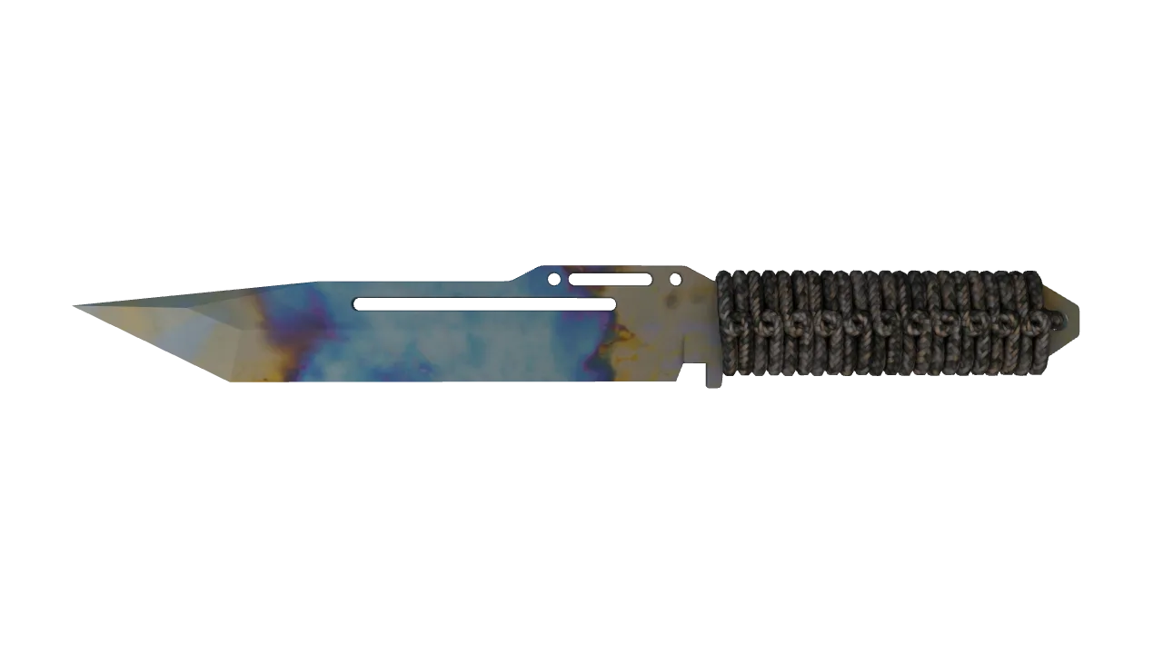 Paracord Knife | Case Hardened seed #916, front