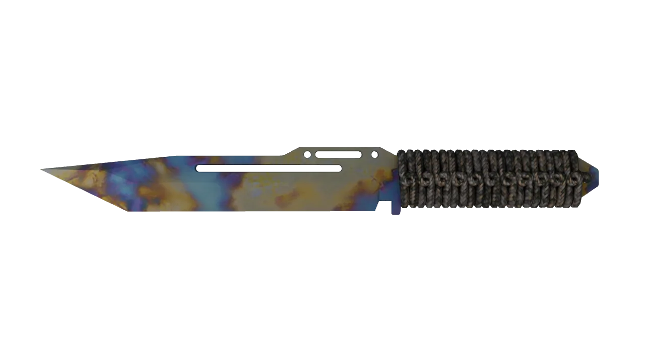 Paracord Knife | Case Hardened seed #954, front
