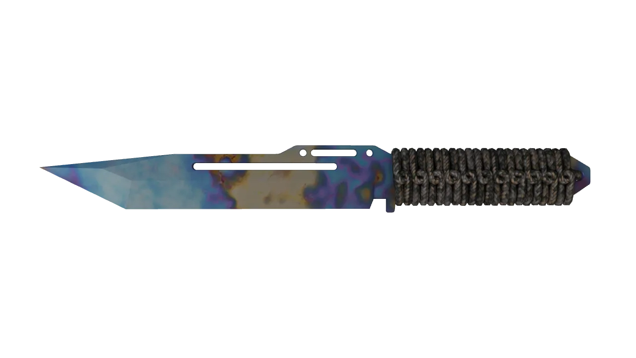 Paracord Knife | Case Hardened seed #955, front