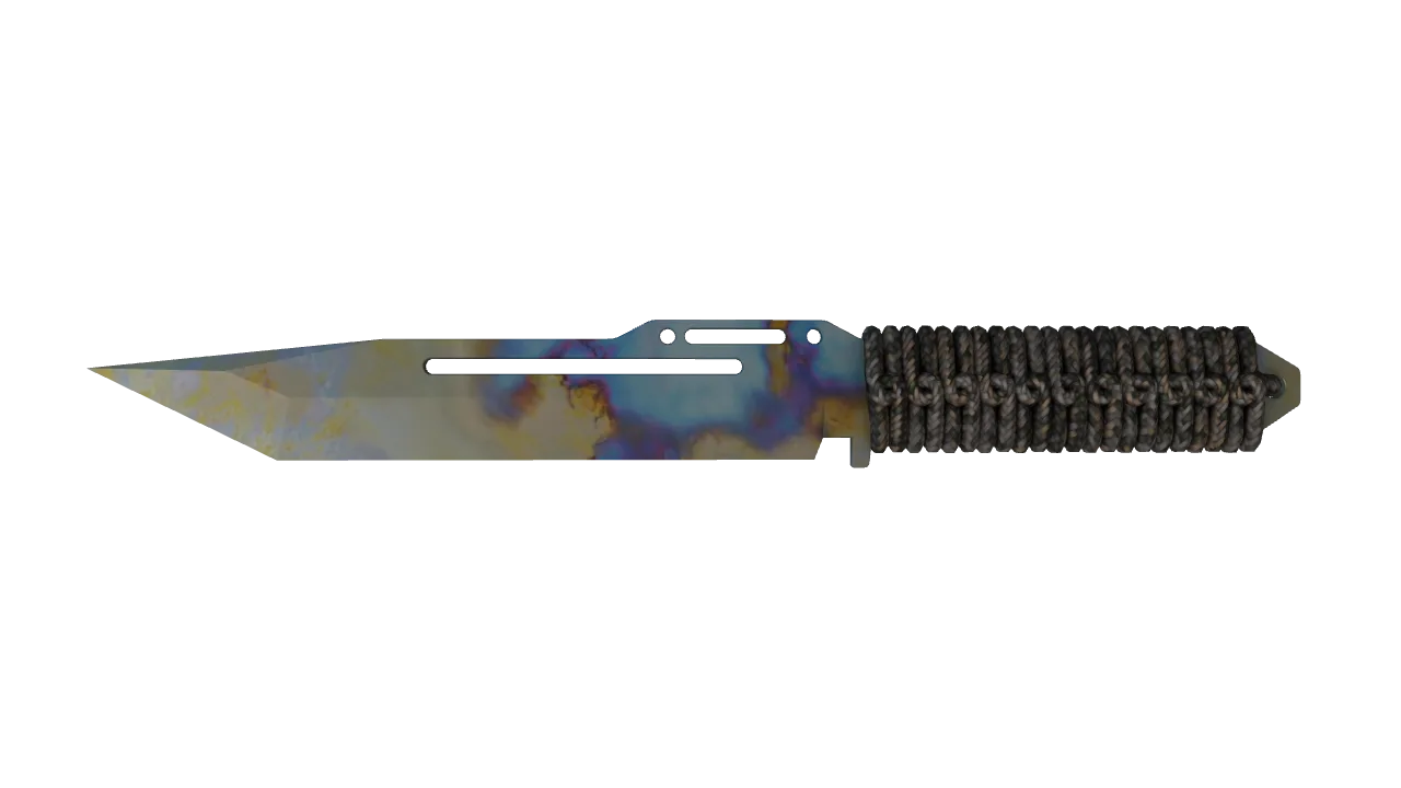 Paracord Knife | Case Hardened seed #959, front