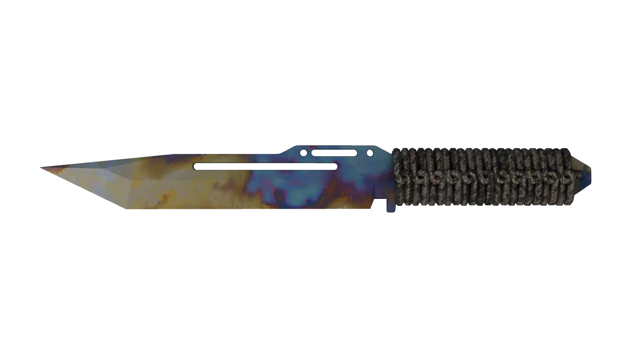 Paracord Knife | Case Hardened seed #995, front