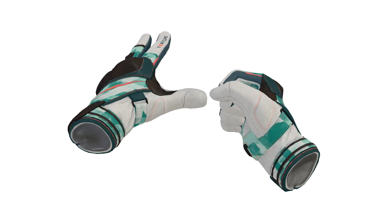 ★ Moto Gloves | Spearmint (Factory New) — Dust II light, front