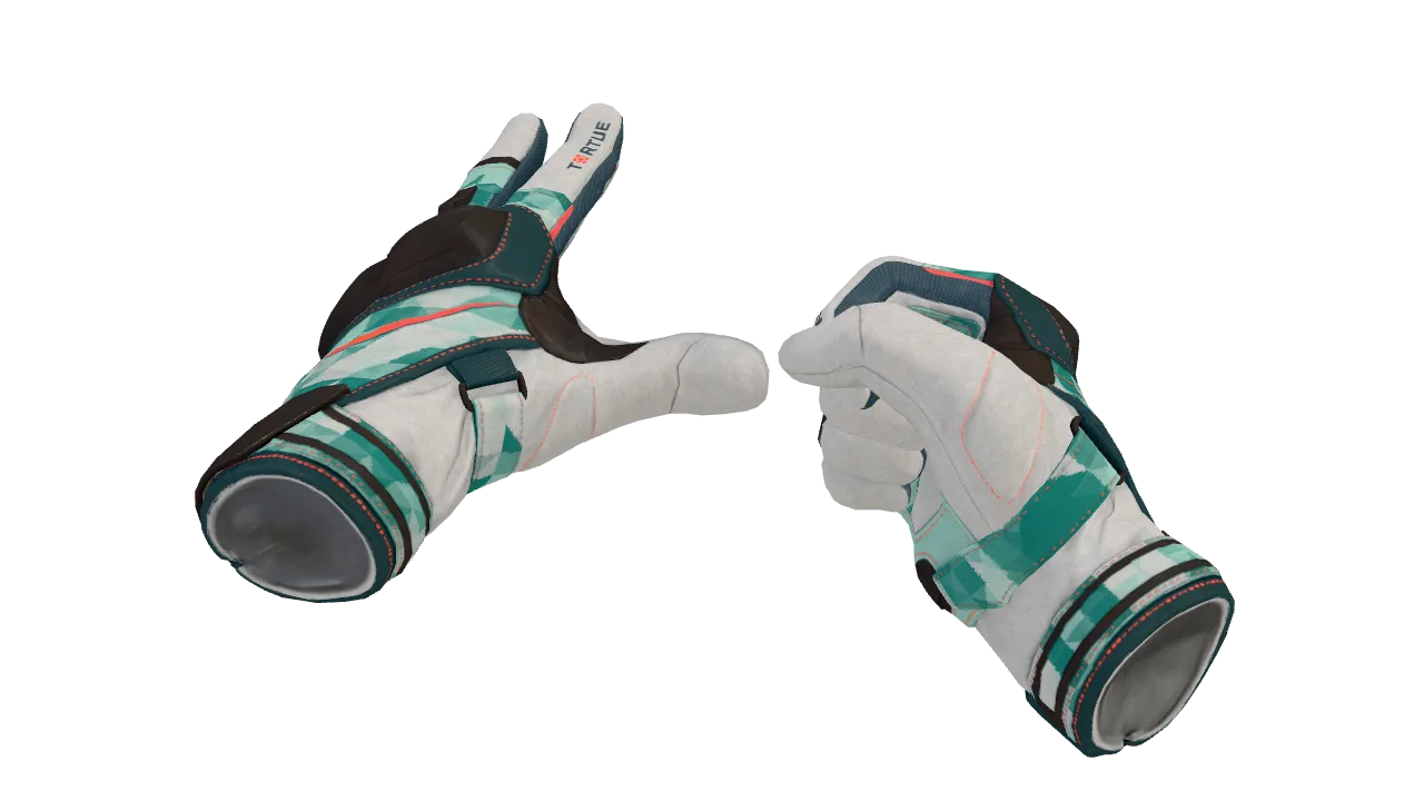 ★ Moto Gloves | Spearmint (Minimal Wear) — Dust II light, front