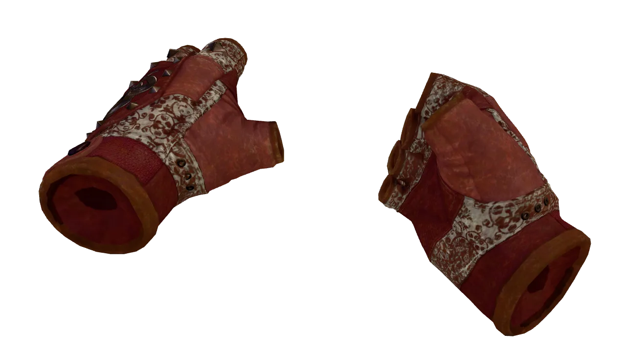 ★ Broken Fang Gloves | Needle Point (Well-Worn) — Dust II light, front