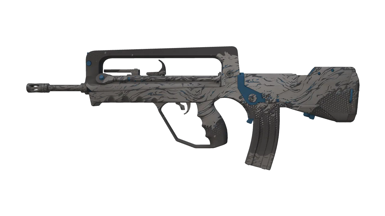 Souvenir FAMAS | Halftone Wash (Minimal Wear) — Dust II light, front