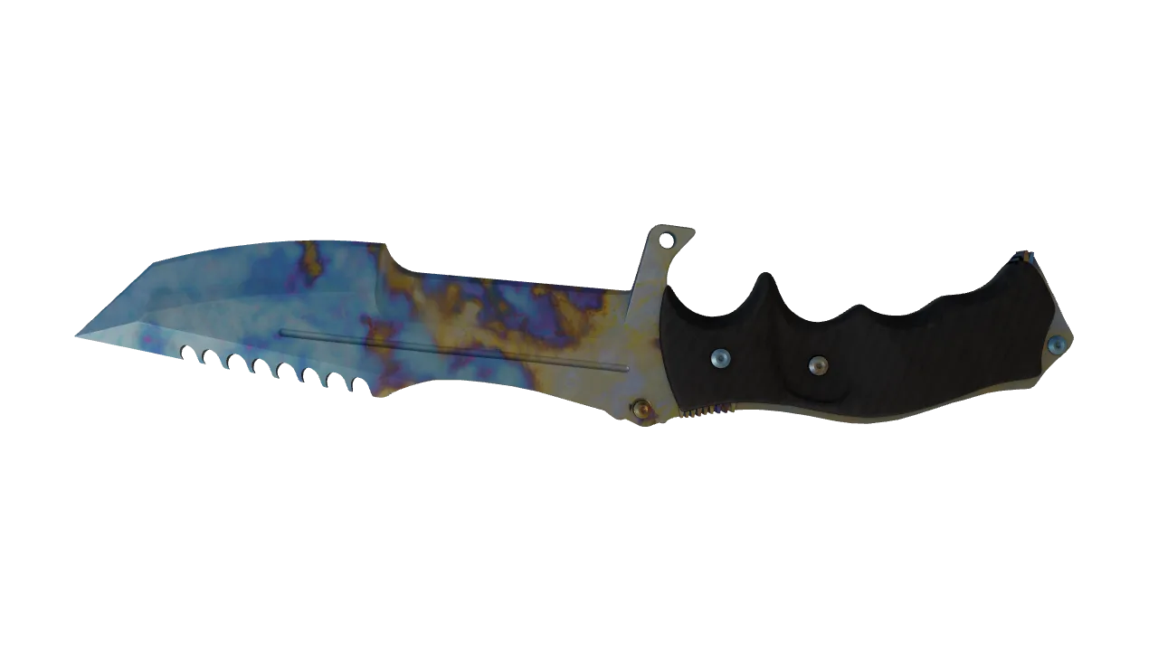 Huntsman Knife | Case Hardened seed #112, back