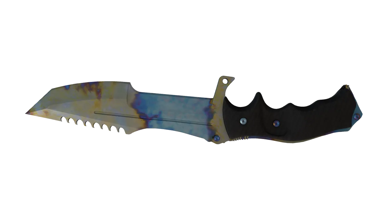 Huntsman Knife | Case Hardened seed #114, back