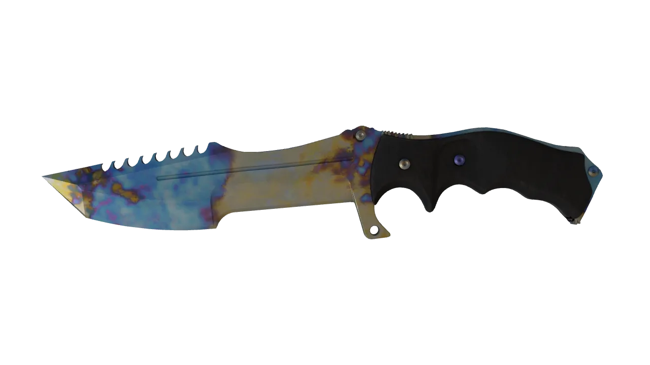 Huntsman Knife | Case Hardened seed #116, front