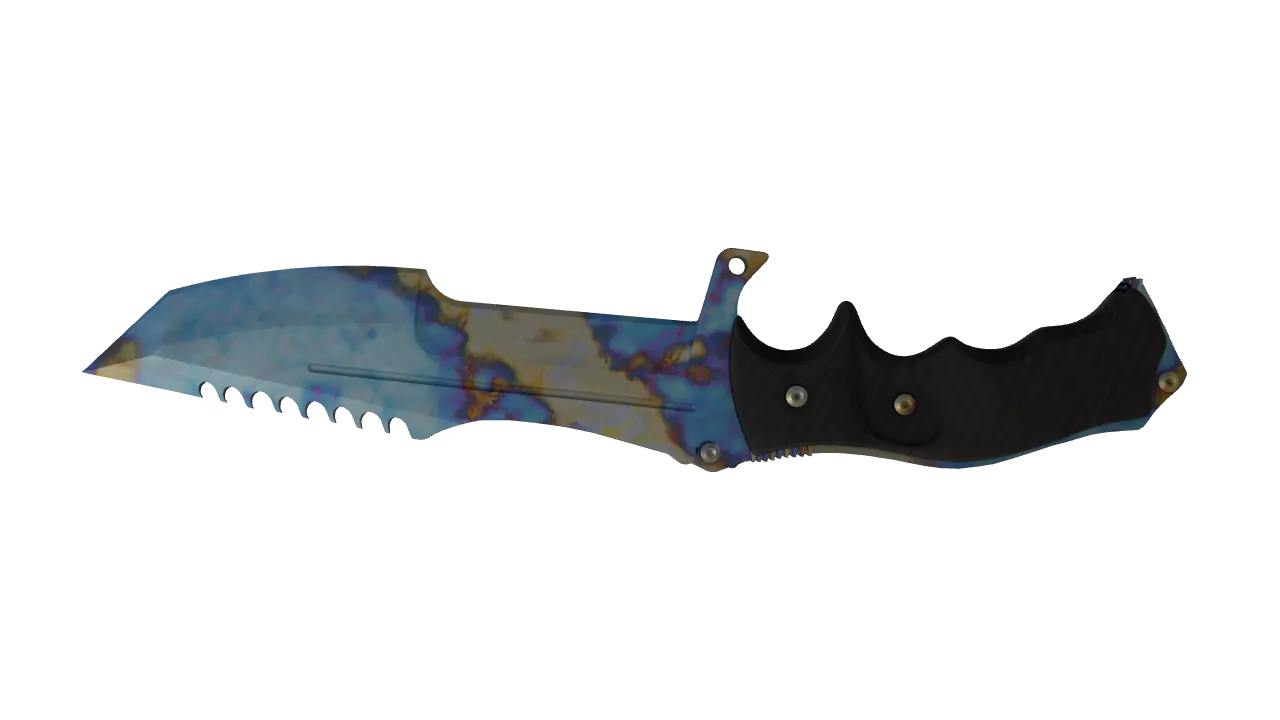 Huntsman Knife | Case Hardened seed #130, back