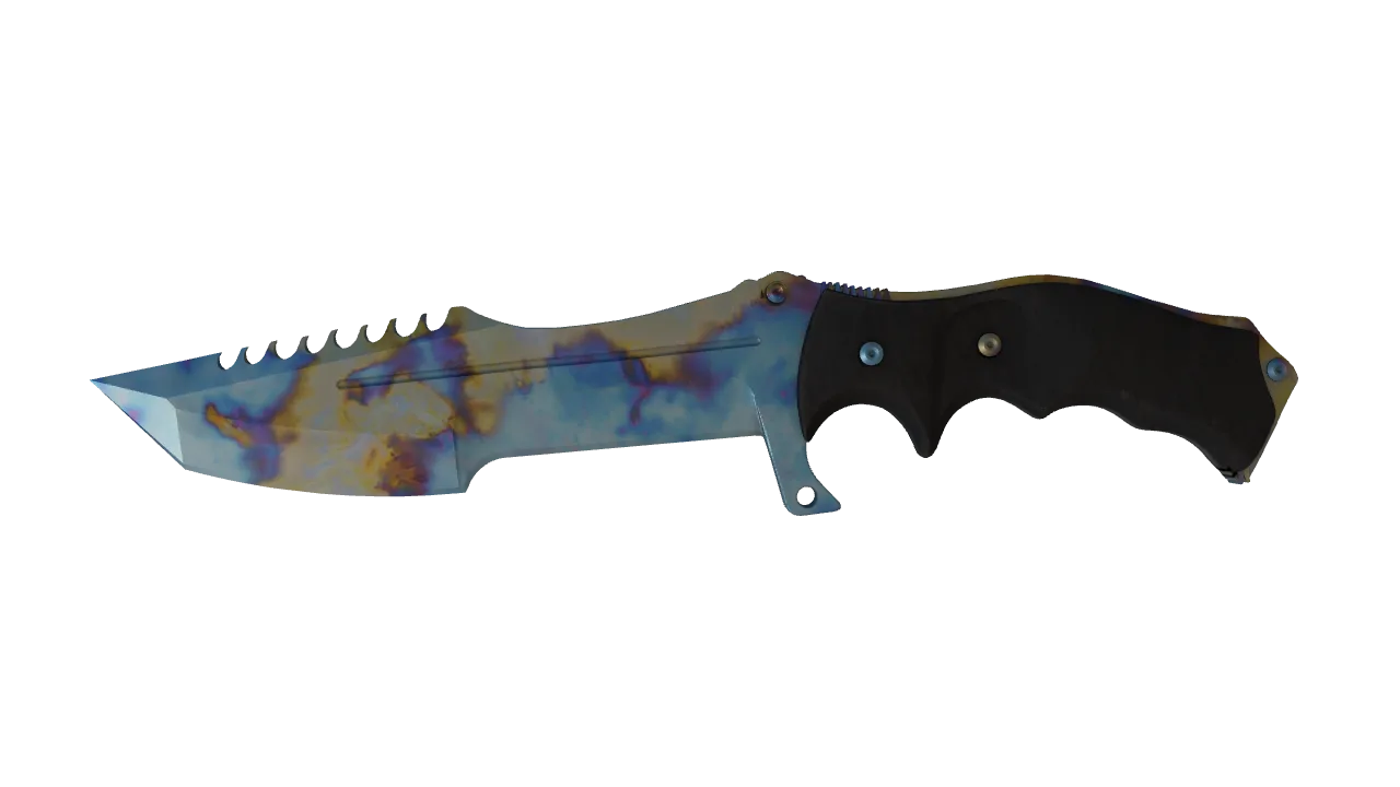 Huntsman Knife | Case Hardened seed #147, front