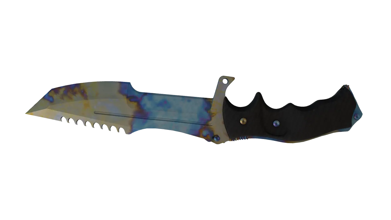 Huntsman Knife | Case Hardened seed #18, back