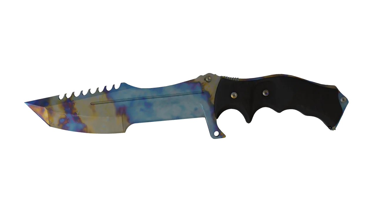 Huntsman Knife | Case Hardened seed #255, front