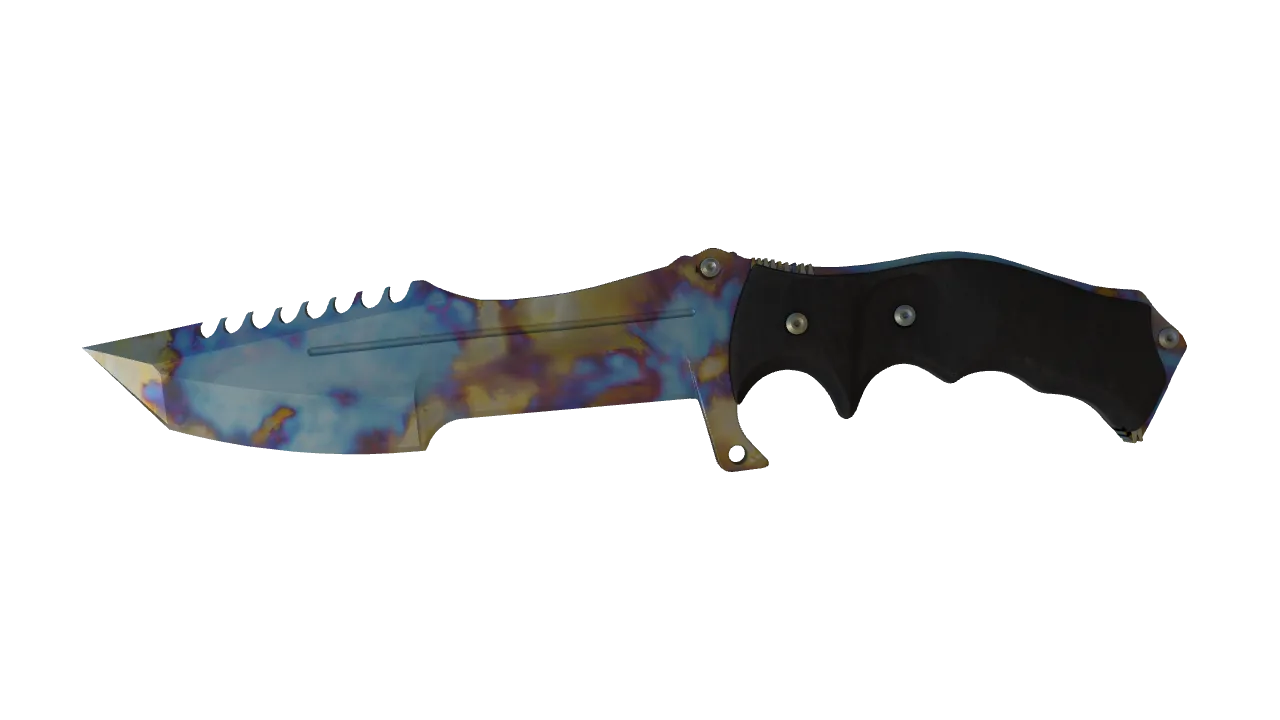 Huntsman Knife | Case Hardened seed #334, front