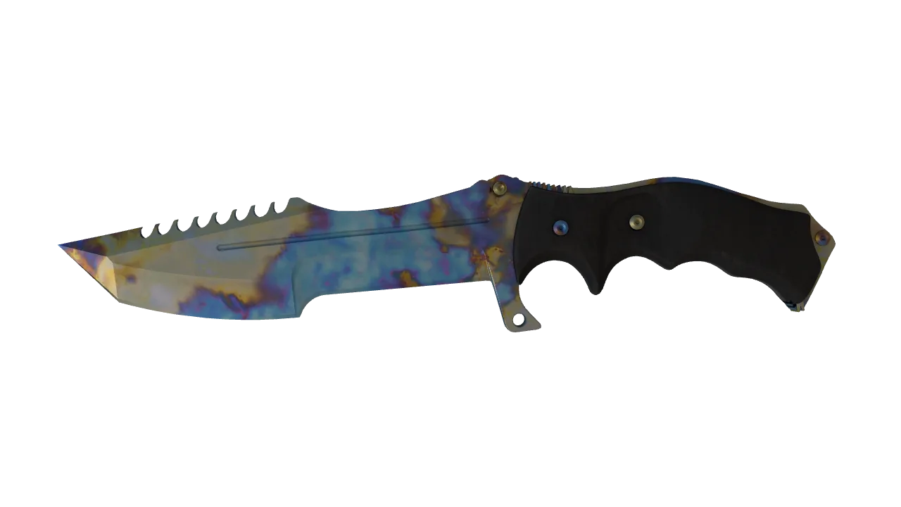 Huntsman Knife | Case Hardened seed #358, front